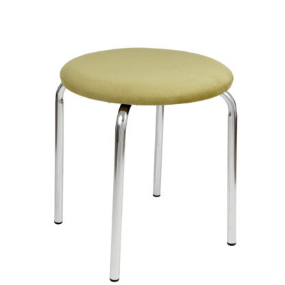 Taburet Sofia, cadru crom, verde, stofa K, 46x45x45 cm