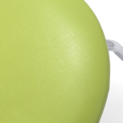 Taburet Sofia, cadru crom, verde, imitatie piele, 46x45x45 cm - imagine 3