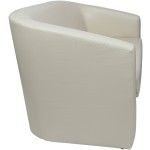 Canapea Tudor, crem, piele ecologica, 130x68x75 cm - imagine 3
