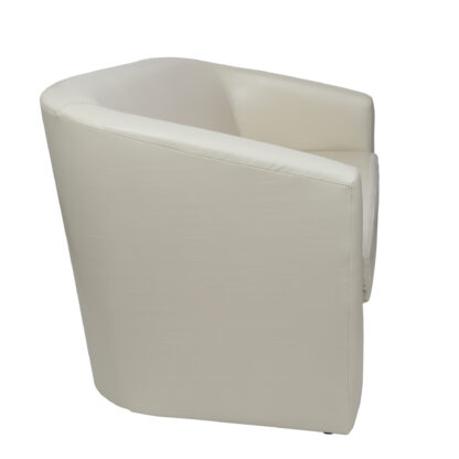 Canapea Tudor, crem, piele ecologica, 130x68x75 cm - imagine 3