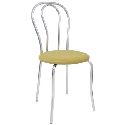 Scaun Tulipan, verde, 89x40x50 cm, cadru crom, stofa
