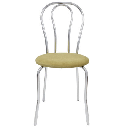 Scaun Tulipan, verde, 89x40x50 cm, cadru crom, stofa - imagine 3