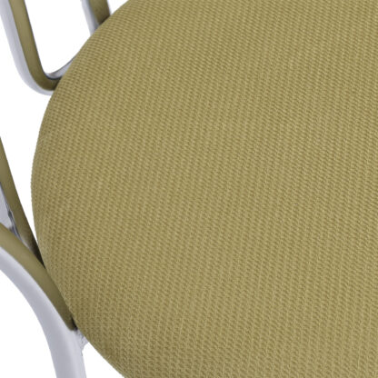 Scaun Tulipan, verde, 89x40x50 cm, cadru crom, stofa - imagine 2