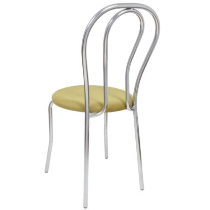 Scaun Tulipan, verde, 89x40x50 cm, cadru crom, stofa - imagine 4
