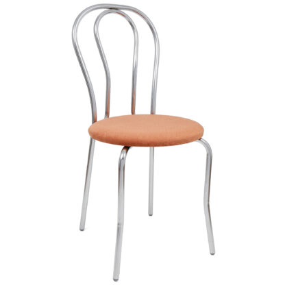 Scaun Tulipan, caramiziu, 89x40x50 cm, cadru crom, stofa