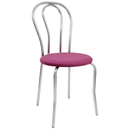 Scaun Tulipan, mov, 89x40x50 cm, cadru crom, stofa
