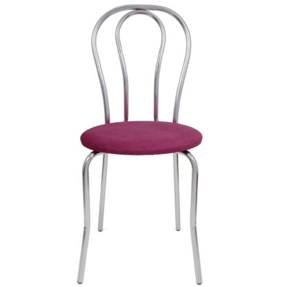 Scaun Tulipan, mov, 89x40x50 cm, cadru crom, stofa - imagine 3