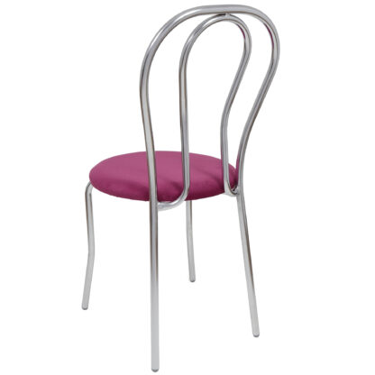 Scaun Tulipan, mov, 89x40x50 cm, cadru crom, stofa - imagine 4