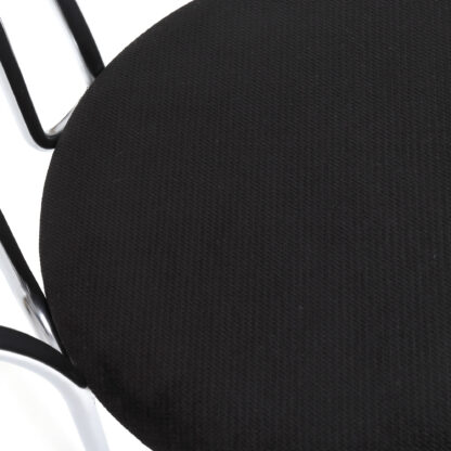 Scaun Tulipan, negru, 89x40x50 cm, cadru crom, stofa - imagine 3