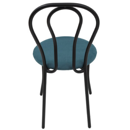 Scaun Tulipan, turcoaz, 89x40x50 cm, cadru negru, stofa - imagine 5
