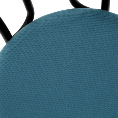 Scaun Tulipan, turcoaz, 89x40x50 cm, cadru negru, stofa - imagine 4