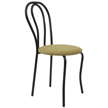Scaun Tulipan, verde, 89x40x50 cm, cadru negru, stofa