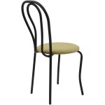 Scaun Tulipan, verde, 89x40x50 cm, cadru negru, stofa - imagine 4
