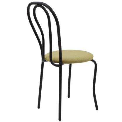 Scaun Tulipan, verde, 89x40x50 cm, cadru negru, stofa - imagine 4