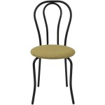 Scaun Tulipan, verde, 89x40x50 cm, cadru negru, stofa - imagine 3