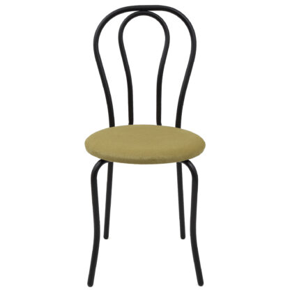 Scaun Tulipan, verde, 89x40x50 cm, cadru negru, stofa - imagine 3