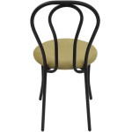 Scaun Tulipan, verde, 89x40x50 cm, cadru negru, stofa - imagine 2