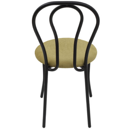 Scaun Tulipan, verde, 89x40x50 cm, cadru negru, stofa - imagine 2