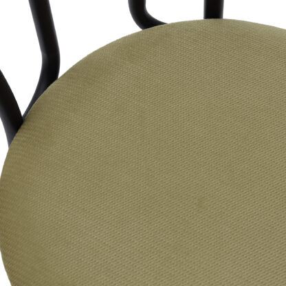 Scaun Tulipan, verde, 89x40x50 cm, cadru negru, stofa - imagine 5