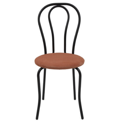 Scaun Tulipan, caramiziu, 89x40x50 cm, cadru negru, stofa - imagine 5