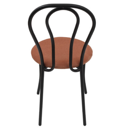 Scaun Tulipan, caramiziu, 89x40x50 cm, cadru negru, stofa - imagine 4
