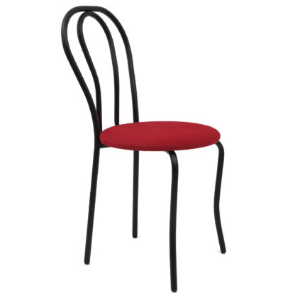 Scaun Tulipan, rosu, 89x40x50 cm, cadru negru, stofa
