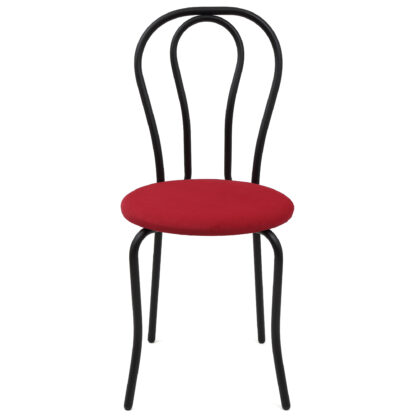 Scaun Tulipan, rosu, 89x40x50 cm, cadru negru, stofa - imagine 3