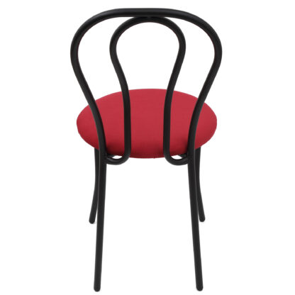 Scaun Tulipan, rosu, 89x40x50 cm, cadru negru, stofa - imagine 2