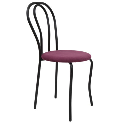 Scaun Tulipan, mov, 89x40x50 cm, cadru negru, stofa