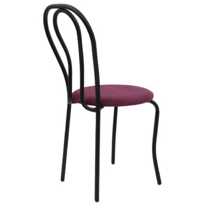 Scaun Tulipan, mov, 89x40x50 cm, cadru negru, stofa - imagine 3