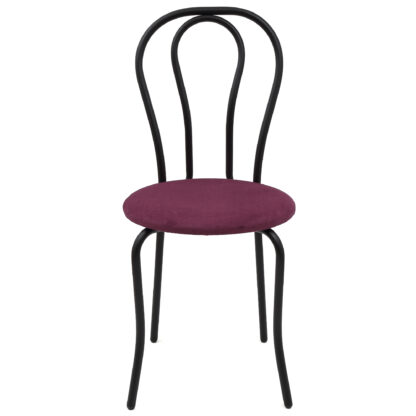 Scaun Tulipan, mov, 89x40x50 cm, cadru negru, stofa - imagine 4