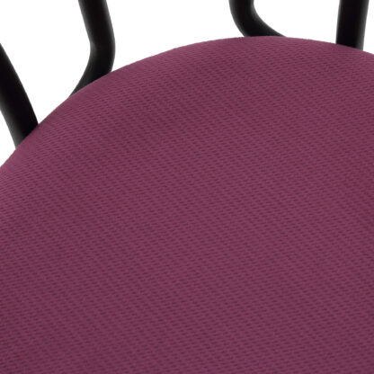 Scaun Tulipan, mov, 89x40x50 cm, cadru negru, stofa - imagine 2