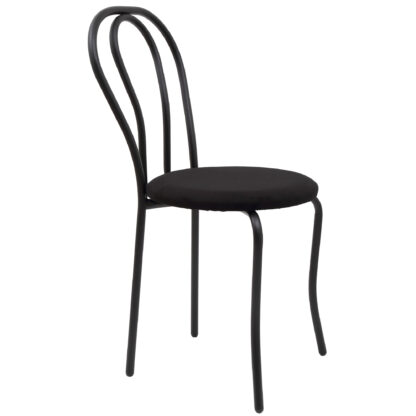 Scaun Tulipan, negru, 89x40x50 cm, cadru negru, stofa