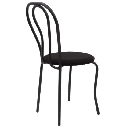 Scaun Tulipan, negru, 89x40x50 cm, cadru negru, stofa - imagine 3