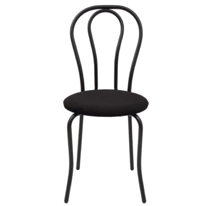 Scaun Tulipan, negru, 89x40x50 cm, cadru negru, stofa - imagine 4