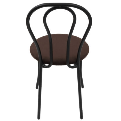 Scaun Tulipan, maro inchis, 89x40x50 cm, cadru negru, stofa - imagine 2