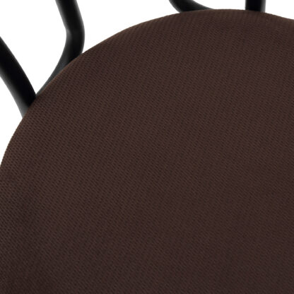 Scaun Tulipan, maro inchis, 89x40x50 cm, cadru negru, stofa - imagine 5