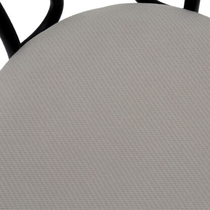 Scaun Tulipan, crem, 89x40x50 cm, cadru negru, stofa - imagine 2