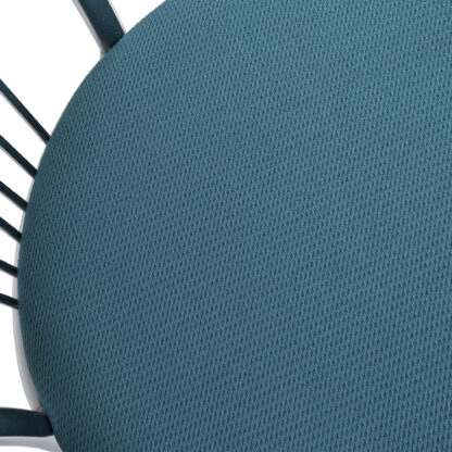 Scaun Vanessa, turcoaz, stofa, cadru cromat, 40x86x48 cm - imagine 5