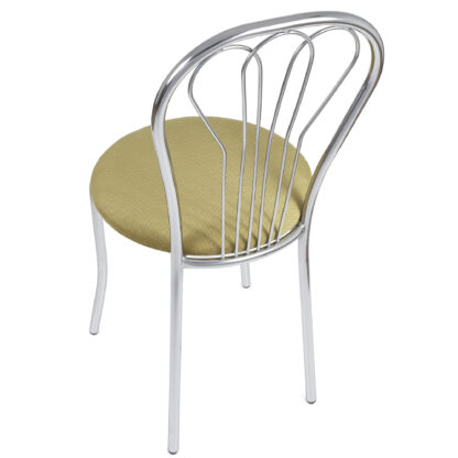 Scaun Vanessa, verde, stofa, cadru cromat, 40x86x48 cm - imagine 3