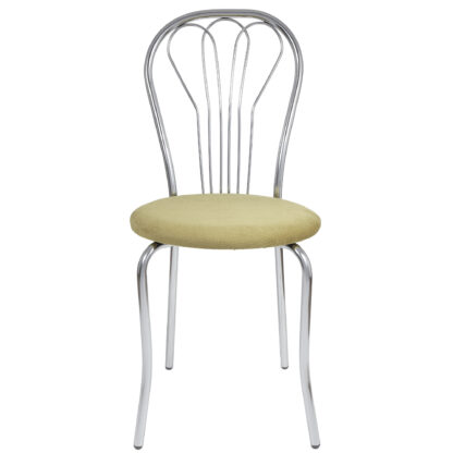 Scaun Vanessa, verde, stofa, cadru cromat, 40x86x48 cm - imagine 4