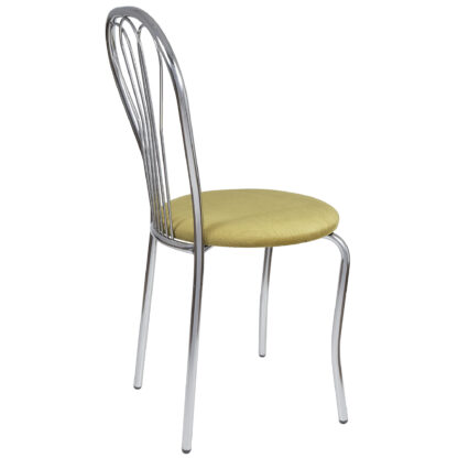 Scaun Vanessa, verde, stofa, cadru cromat, 40x86x48 cm - imagine 5