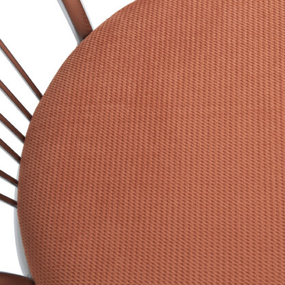 Scaun Vanessa, caramiziu, stofa, cadru cromat, 40x86x48 cm - imagine 5