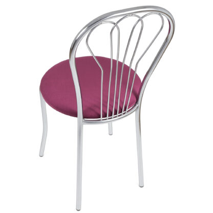 Scaun Vanessa, mov, stofa, cadru cromat, 40x86x48 cm - imagine 2