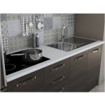 Bucatarie Alfa 180, fara vitrina, wenge, blat termic alb - imagine 3