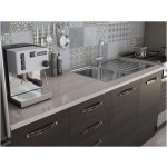 Bucatarie Alfa 240, corp hota, cu vitrina, wenge, blat termic travertin - imagine 3