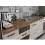 Bucatarie Alfa 240, corp hota, fara vitrina, sonoma/wenge, blat termic nuc - imagine 3