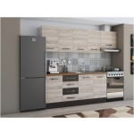 Bucatarie Alfa 240, corp hota, fara vitrina, sonoma/wenge, blat termic nuc - imagine 2