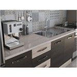 Bucatarie Alfa 240, corp hota, fara vitrina, wenge/sonoma, blat termic travertin - imagine 3
