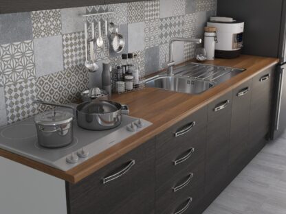 Bucatarie Alfa 320, wenge, blat termic nuc, corp pentru cuptor incorporabil - imagine 5